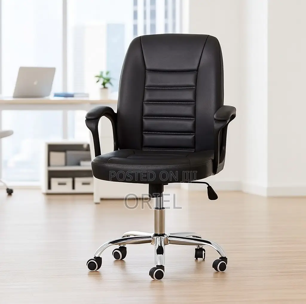 Office Chair : Mid-Back Black Executive Chair