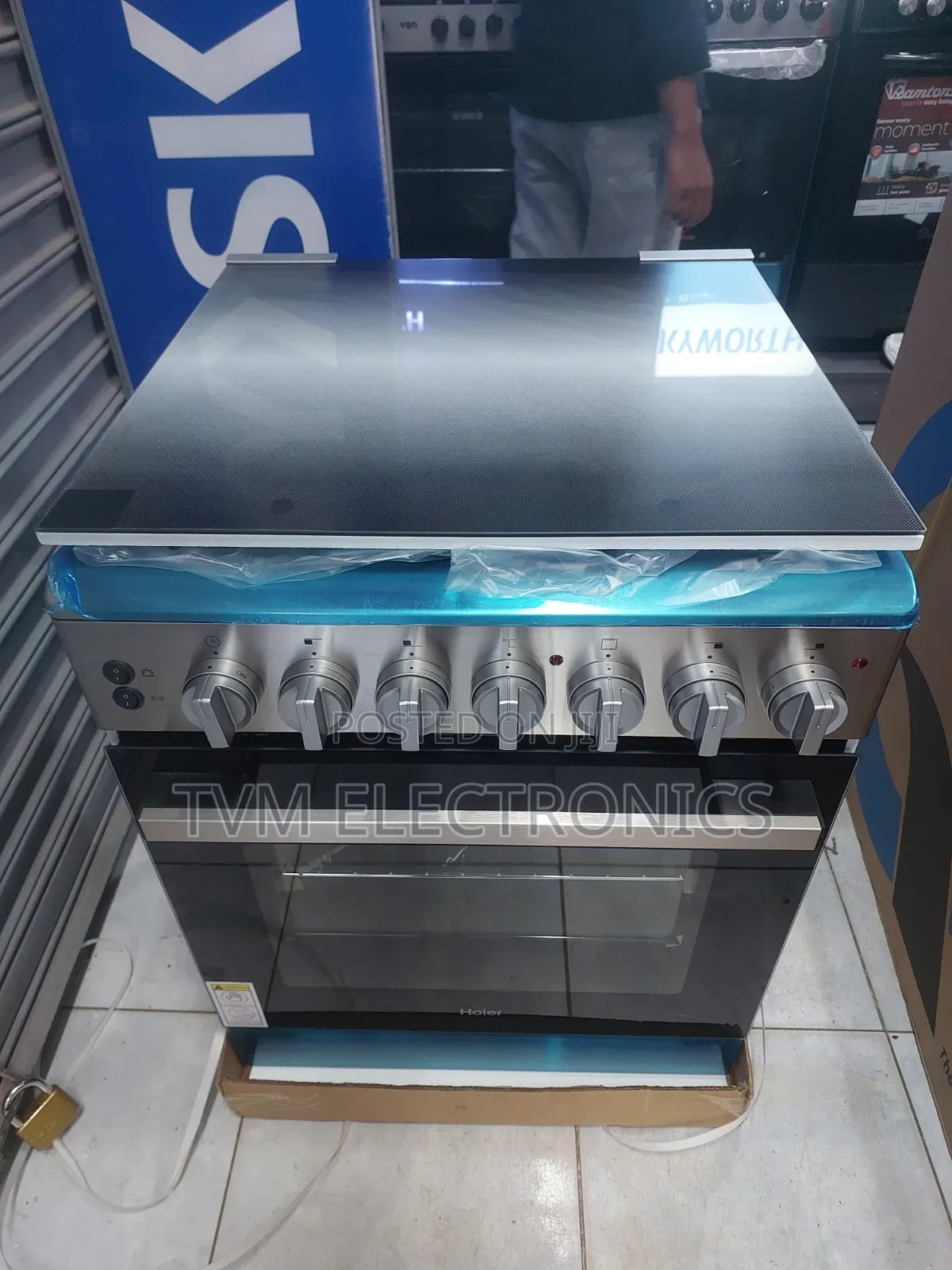 Haier 3g + 1e Standing Cooker (Hre6313cdrss)No Gas Sensor