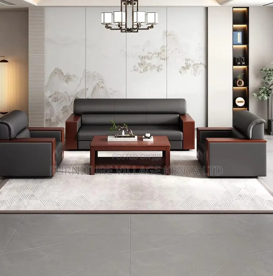 Executive 5-Seater Leather Sofa With Handrest