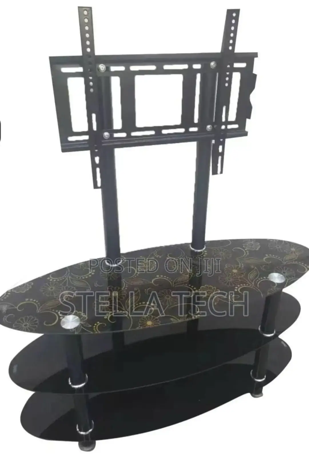 Executive Glass Tv Stand With Wall Bracket