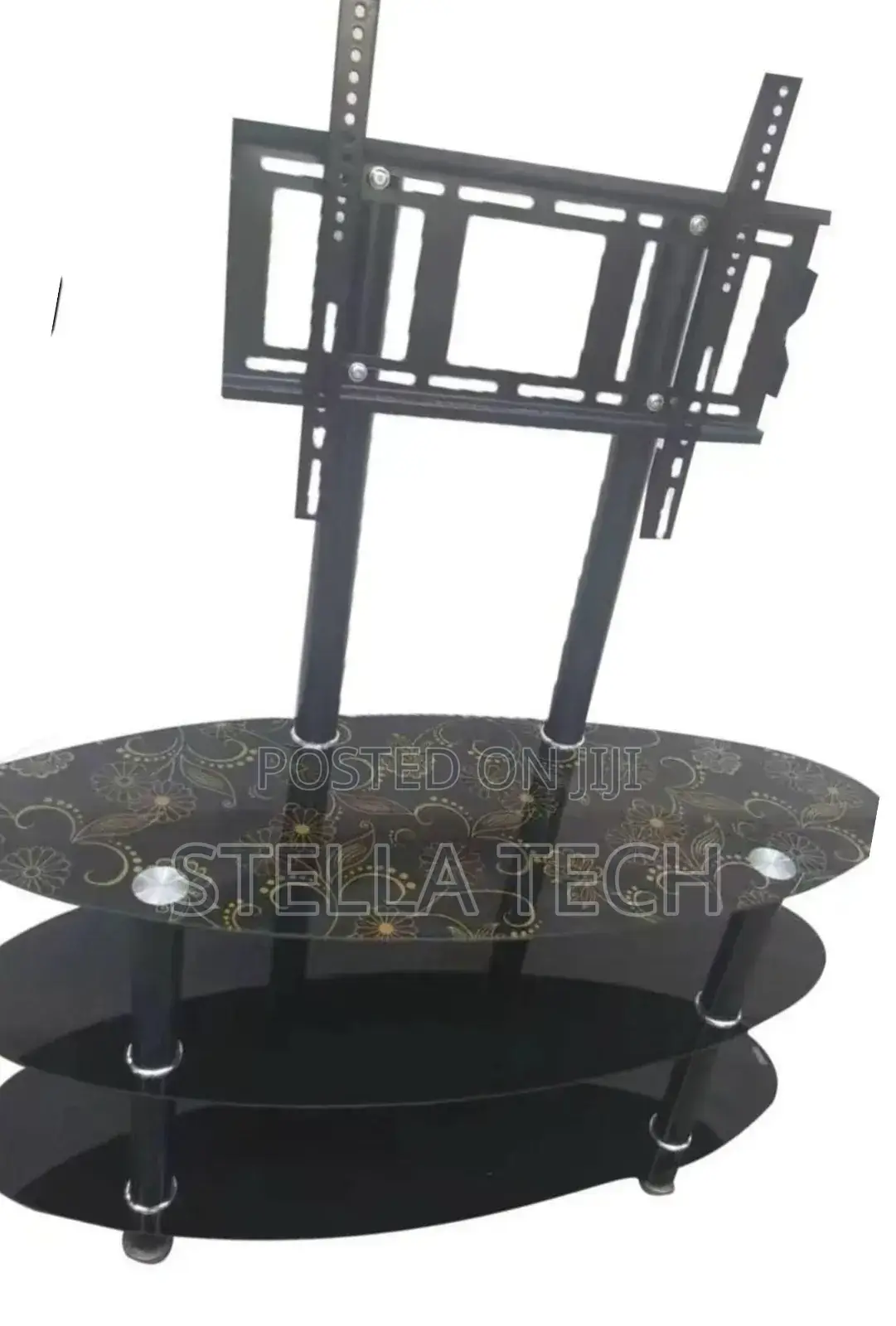 Executive Glass Tv Stand With Wall Bracket
