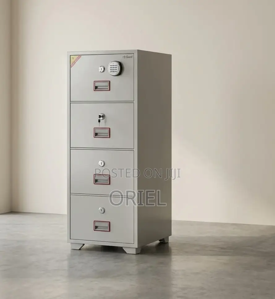 Office Safe : 266kgs 4-Drawers Fireproof Cabinet Safe