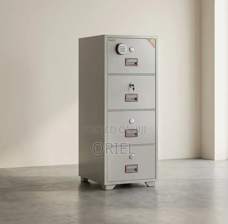 Office Safe : 266kgs 4-Drawers Fireproof Cabinet Safe
