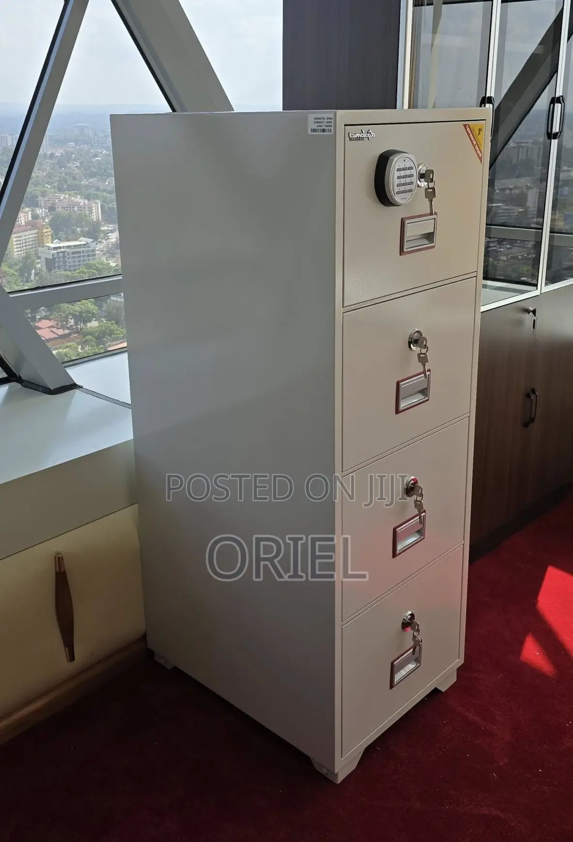 Office Safe : 266kgs 4-Drawers Fireproof Cabinet Safe