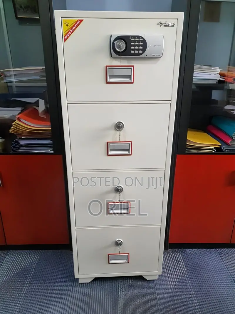 Office Safe : 266kgs 4-Drawers Fireproof Cabinet Safe