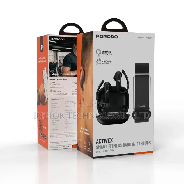 Porodo Activex Smart Fitness Band Earbuds