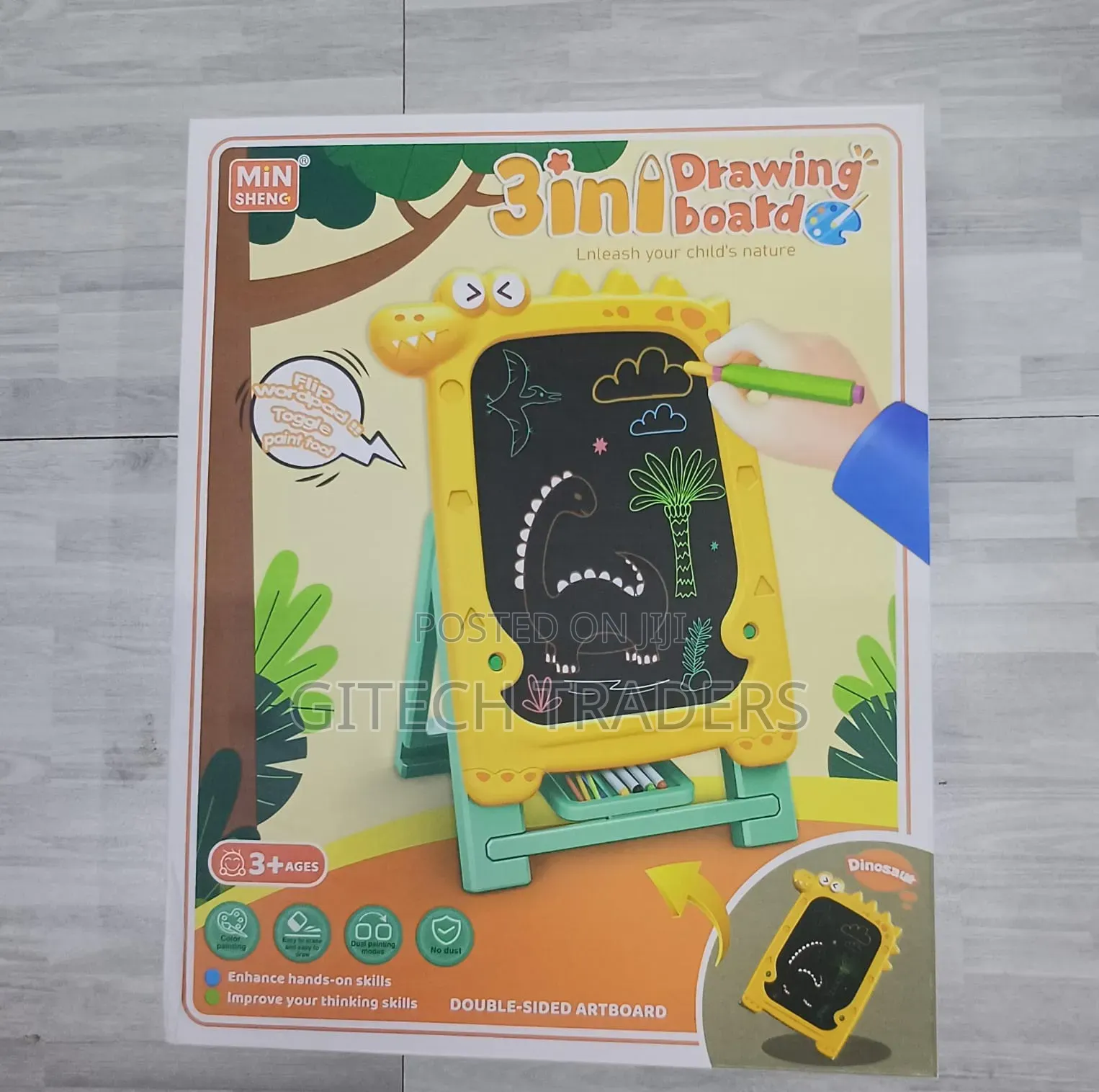3 in 1 Art Board Double Sided Board Black