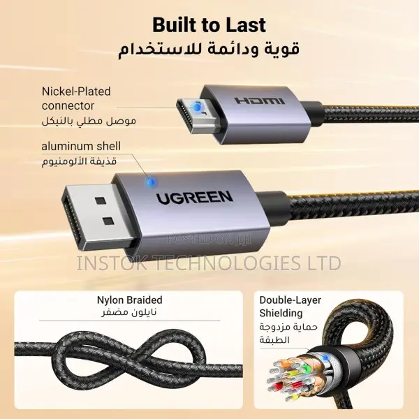 Ugreen Displayport to Hdmi Cable 2m