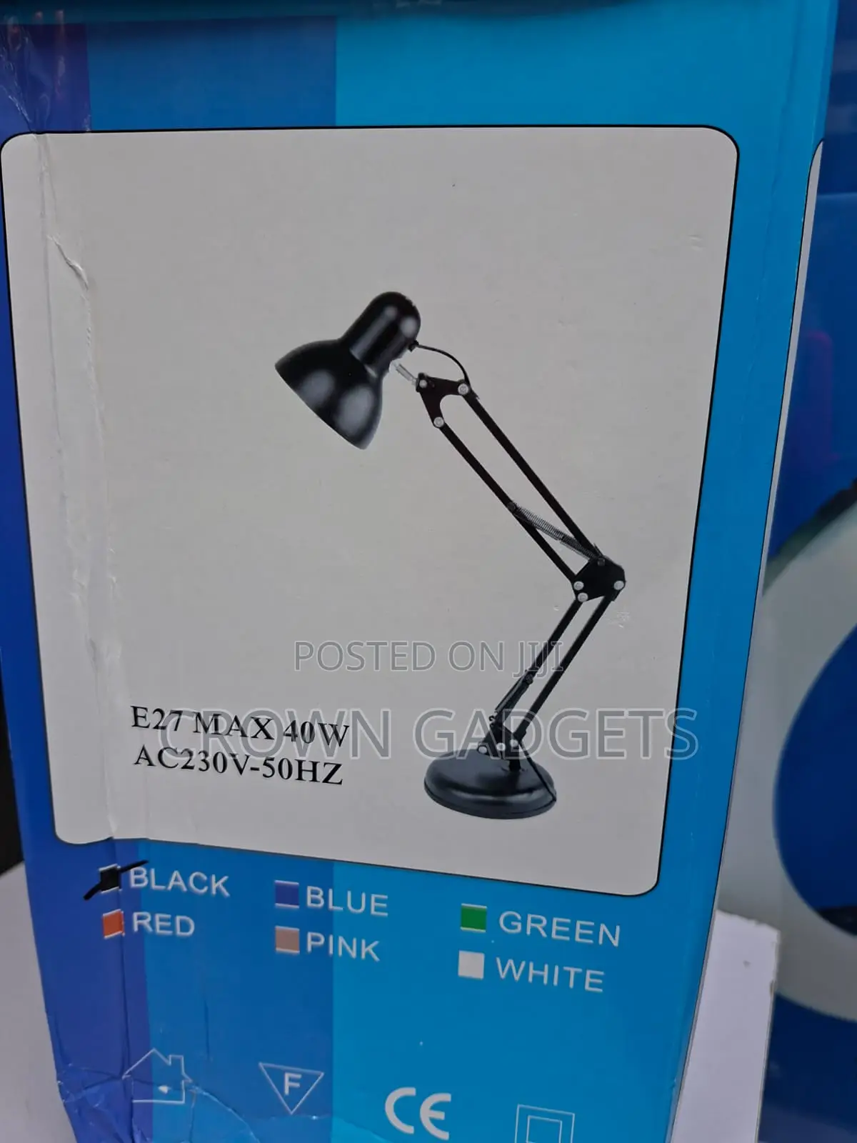 Adjustable Swing Arm Desk Lamp E27 Study Reading Light