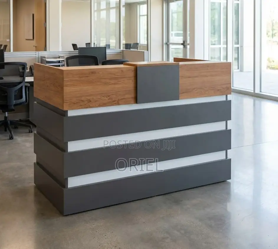 Office Reception Desk : 1.8m Sleek Office Reception Desk