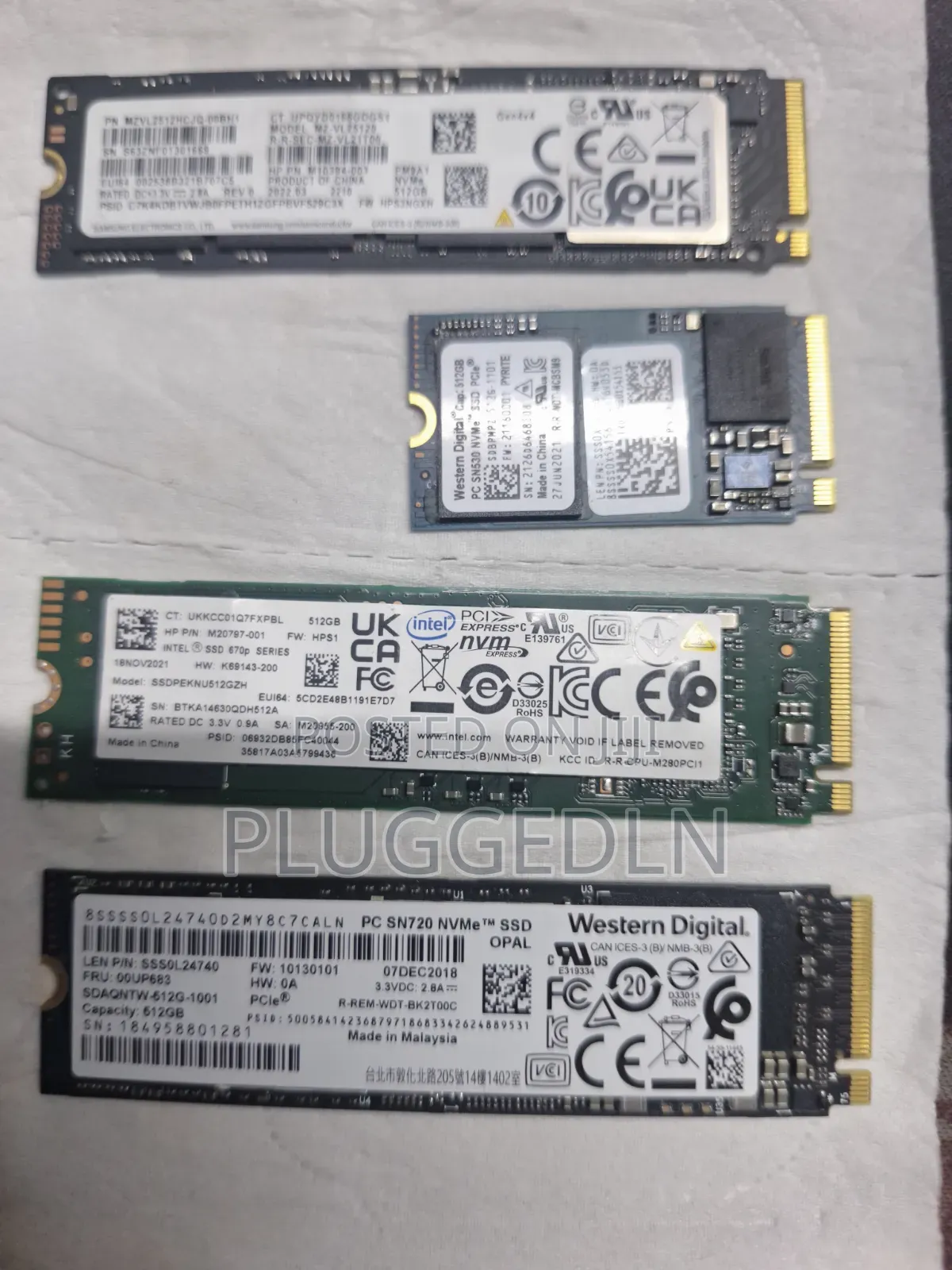 512gb M.2 Nvme Internal SSDS (Samsung, Wd, Intel)