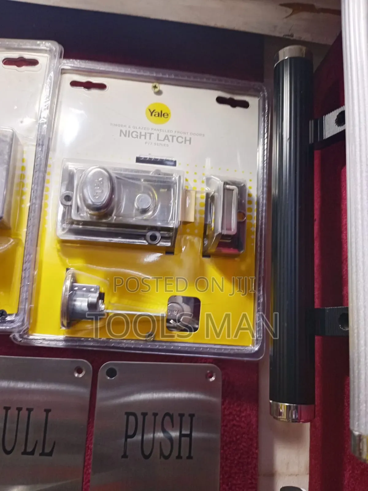 Original Yale P77 Series Night Latch Door Lock - Polished Chrome.