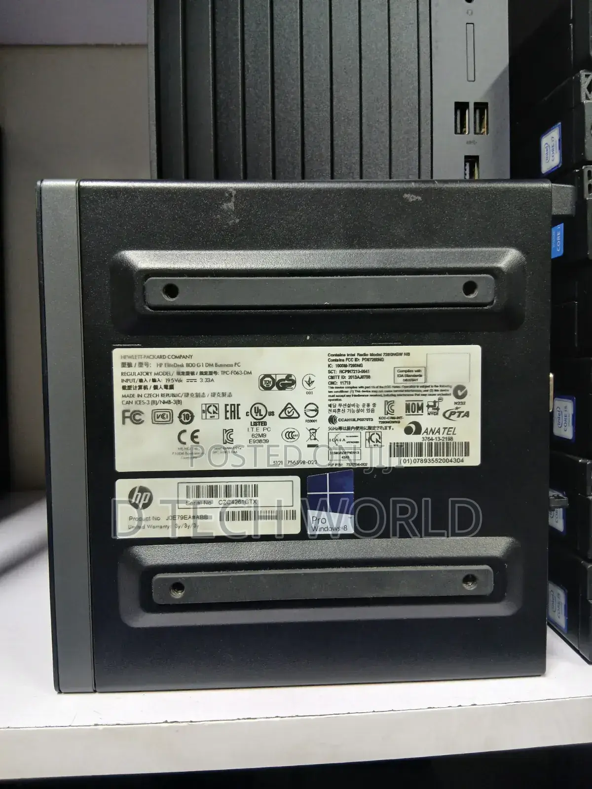 Desktop Computer HP EliteDesk 800 8GB Intel Core i5 SSD 128GB