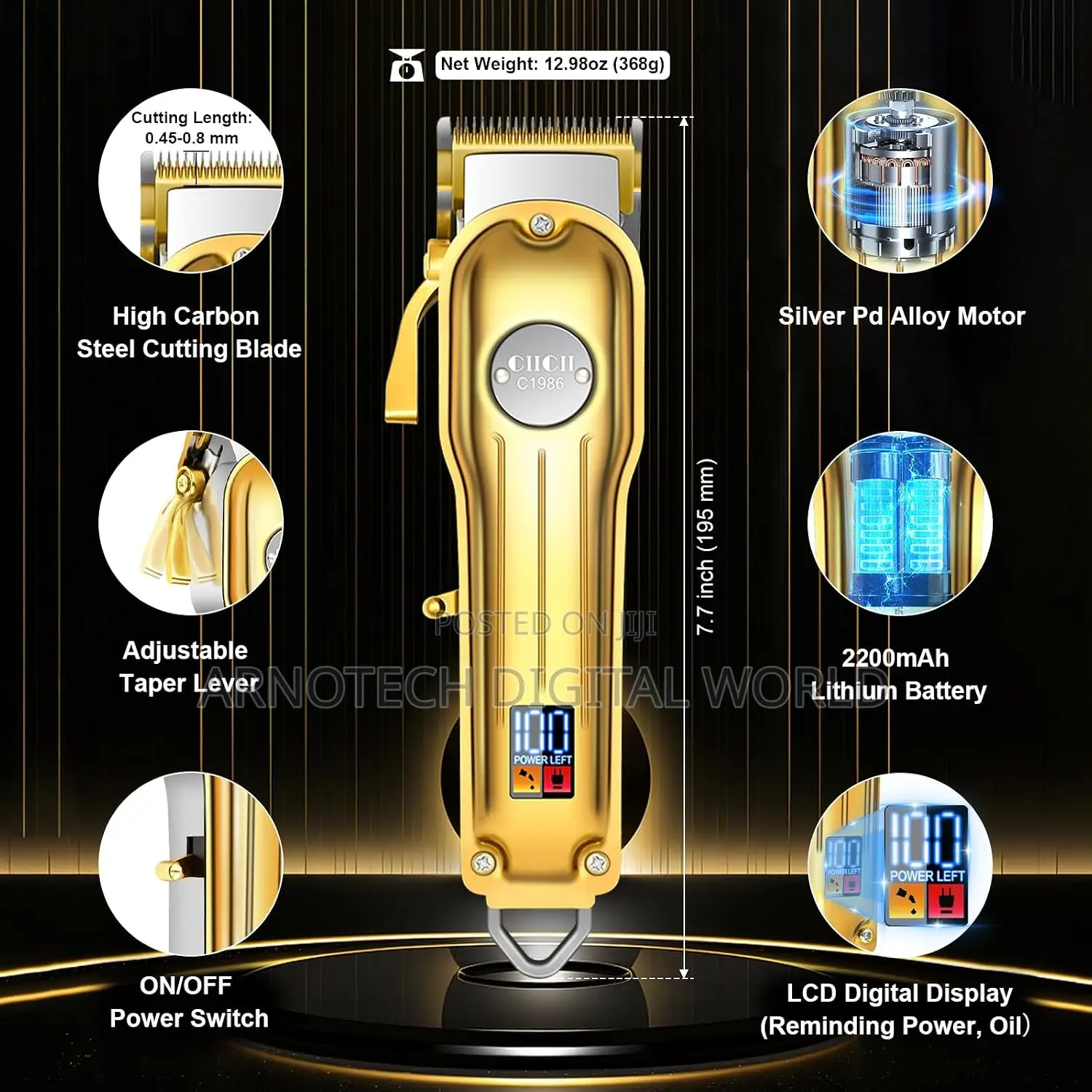Professional Hair Clippers ,Cordless Hair Trimmer Barber Clippers