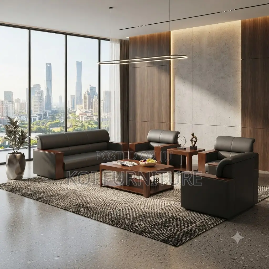 Office Sofas; Five Seaters Ergonomic Functional Offce Sofa Set