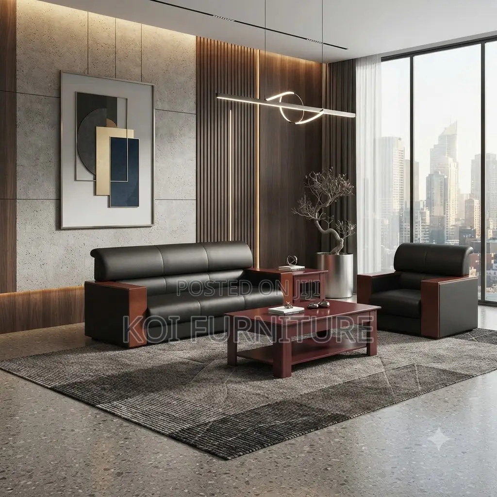 Office Sofas; Five Seaters Ergonomic Functional Offce Sofa Set