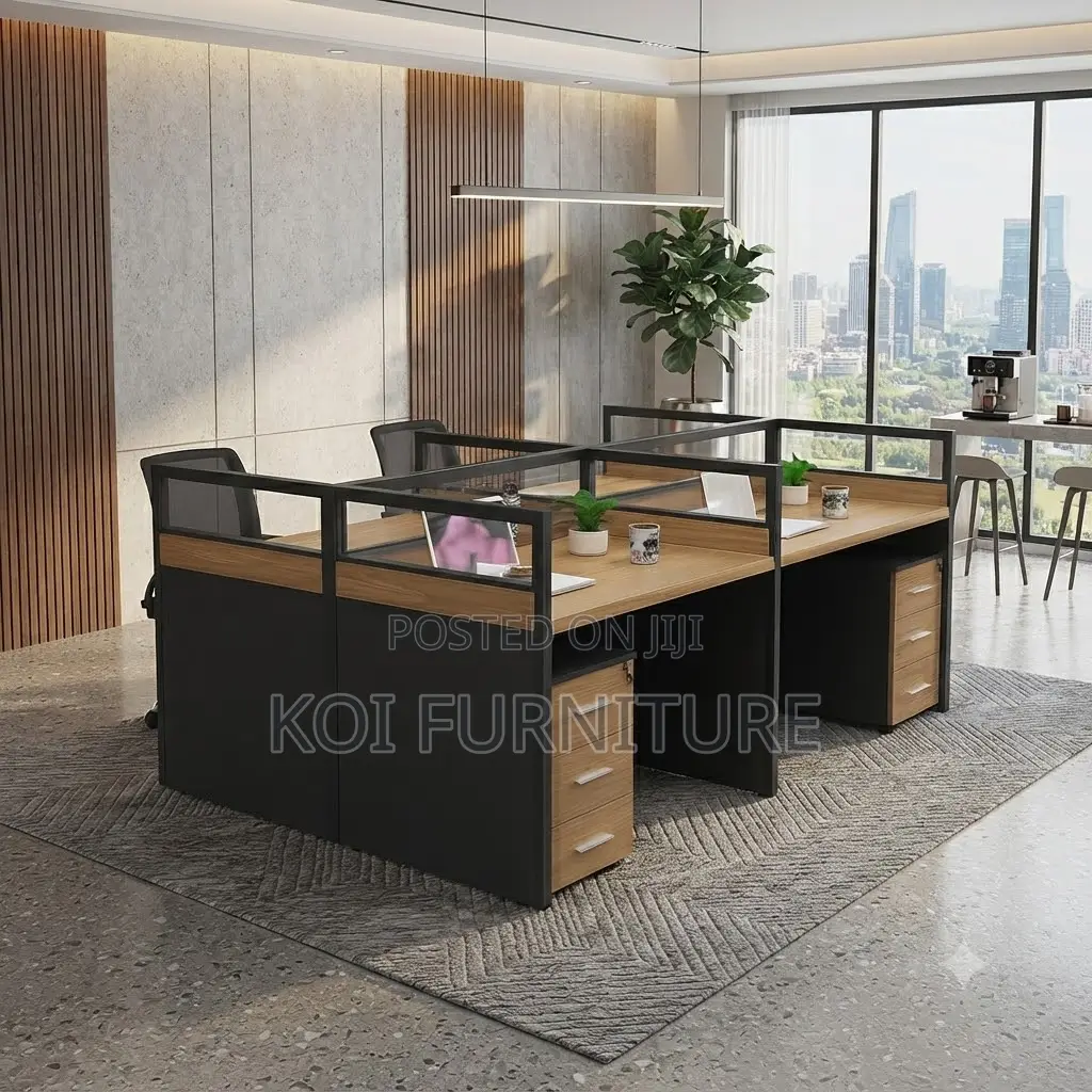 Office Workstation; Four Users Office Partitioned Workstation