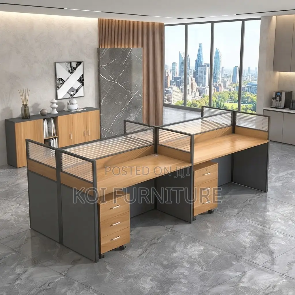 Office Workstation; Four Users Office Partitioned Workstation