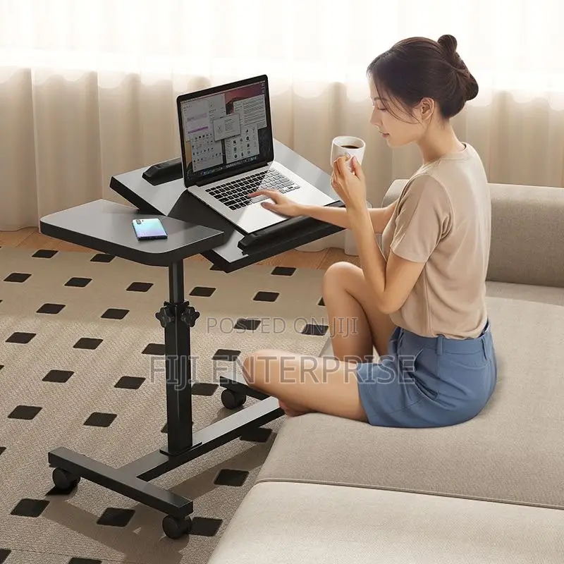 Height Adjustable Laptop Stand Movable Desk – 58–90cm | 60×40cm
