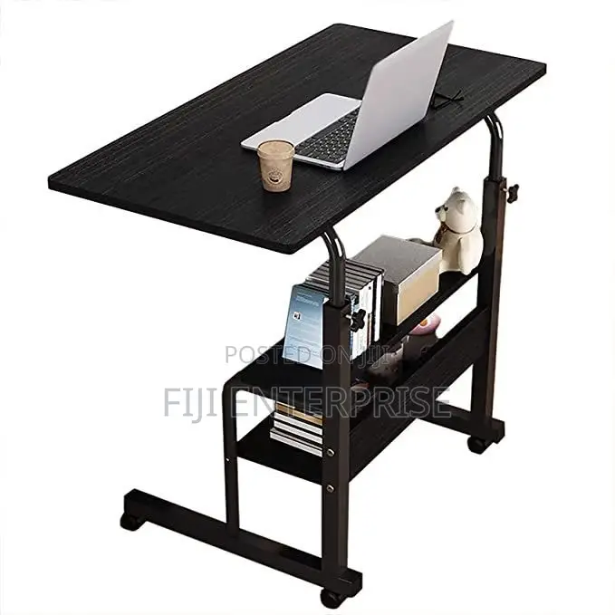 Adjustable Movable Laptop Table With Wheels Storage – 80×40cm