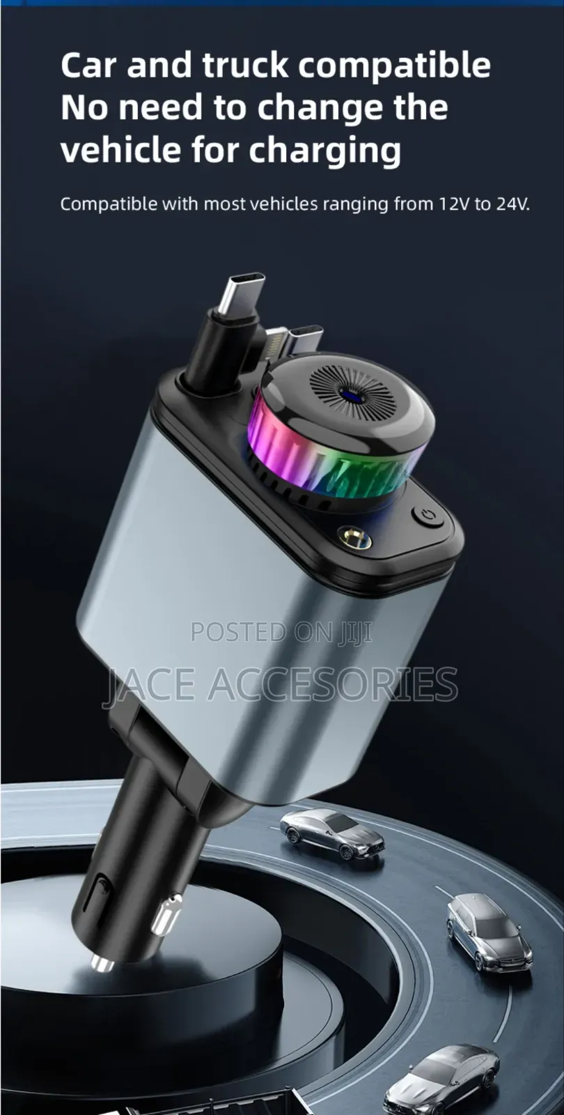 Retractable 5 in 1car Charger Starlight -Aromatherapy