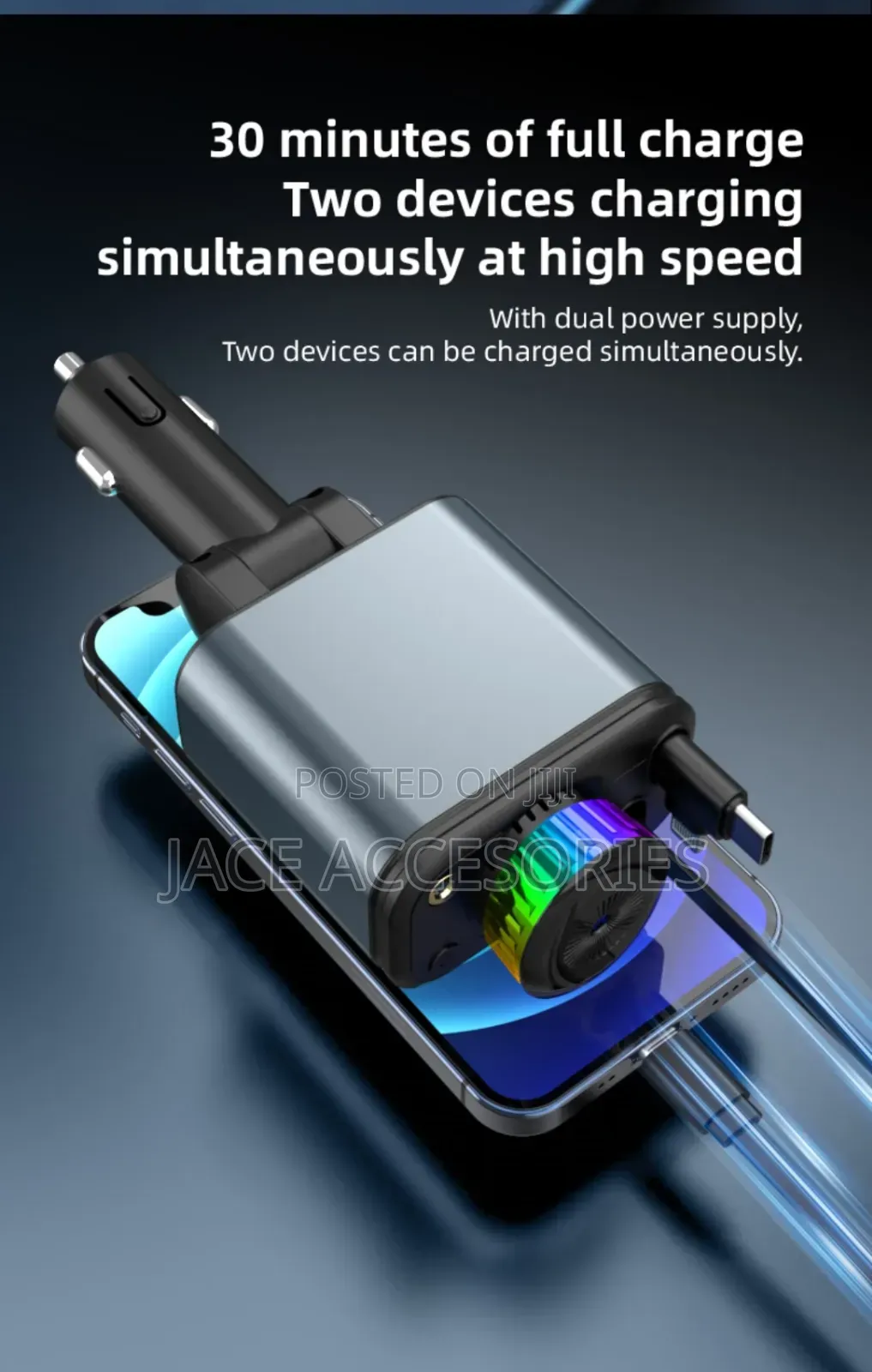 Retractable 5 in 1car Charger Starlight -Aromatherapy