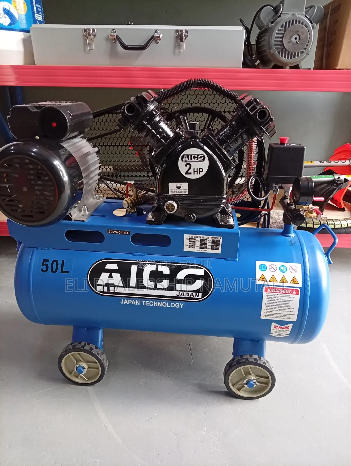 Aico 2hp 50 Litre Air Compressor for Workshop Garage Use