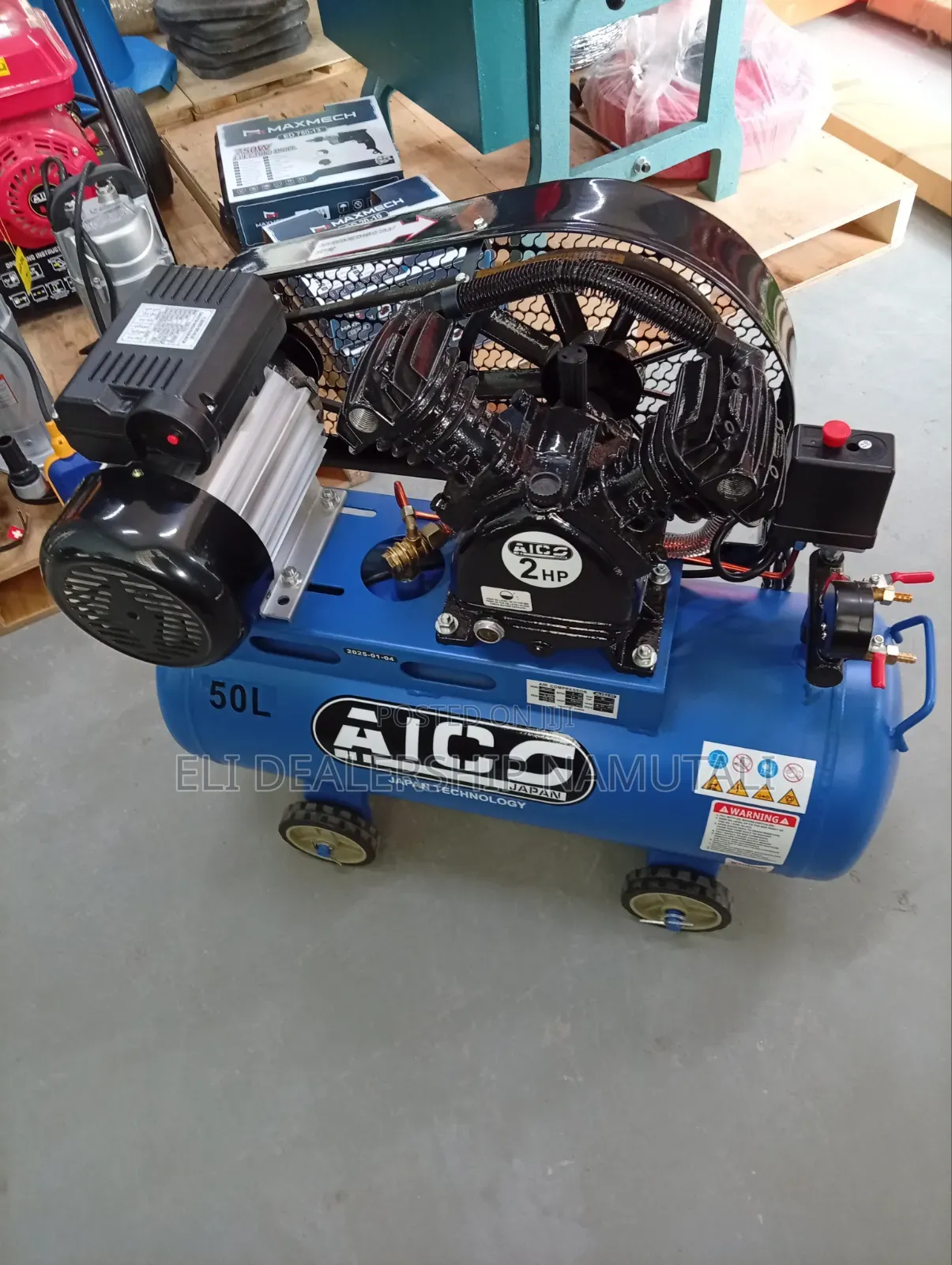 Aico 50l Air Compressor for Spray Guns, Tyre Inflation Air Tools