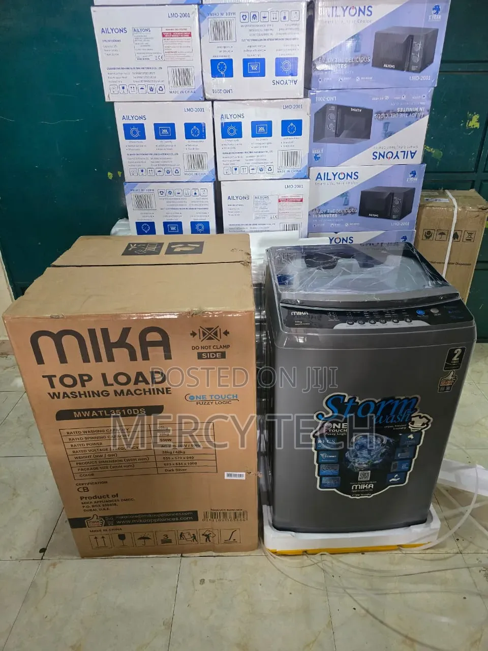 Mika 10kg Fully Automatic Top Load Washing Machine