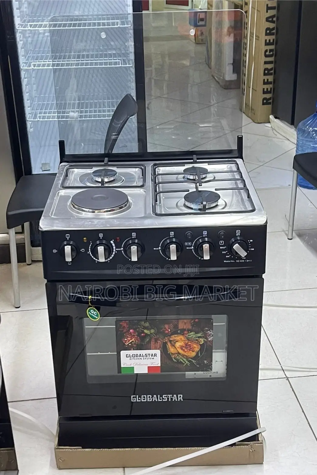 60*60 Globalstar Jet 3+1 Standing Cooker With Electric Oven