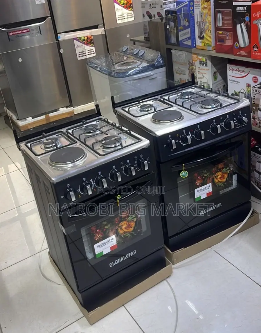 Black 50*55 Globalstar Jet 3+1 Standing Cooker With Electric Oven