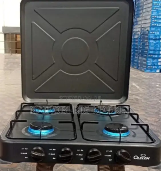 Olelon 4 Burner Gas Stove Cooker With Cover Lid