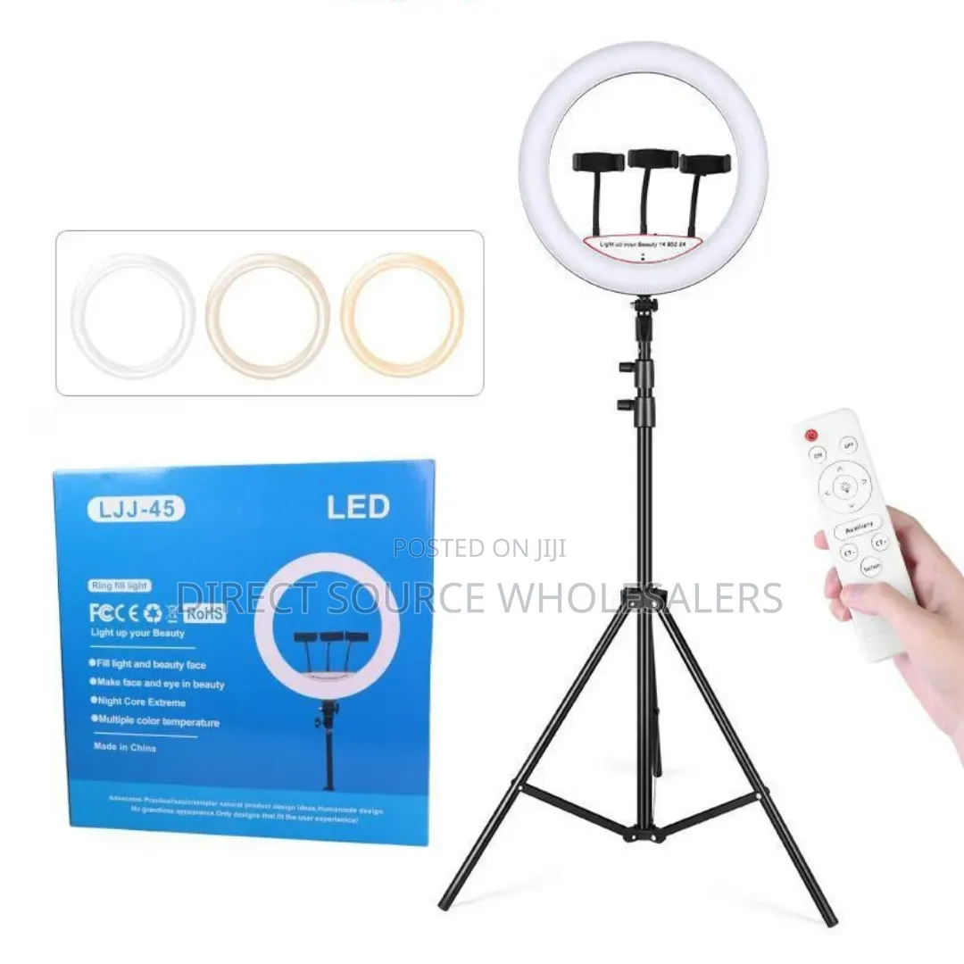 18-Inch Led Ring Fill Light With Adjustable Tripod Stand. Photography