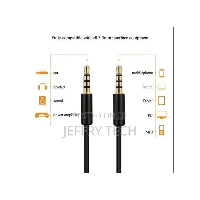 Aux Aux. Auxcable - Durable Auxiliary Audio Cable 3.5mm - Male to Male