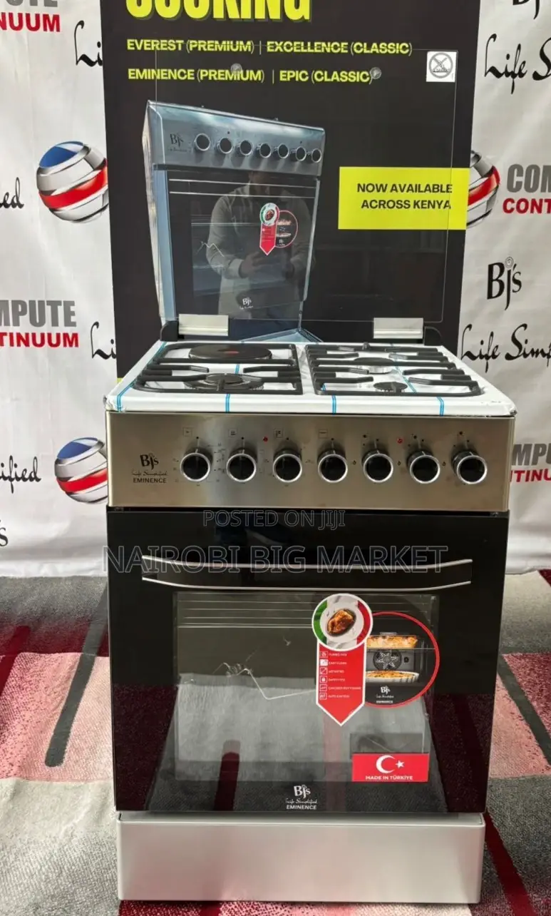 BJS Eminence Inox – 60×60 Premium Cooker 3 Gas + 1 Rapid Hotplate