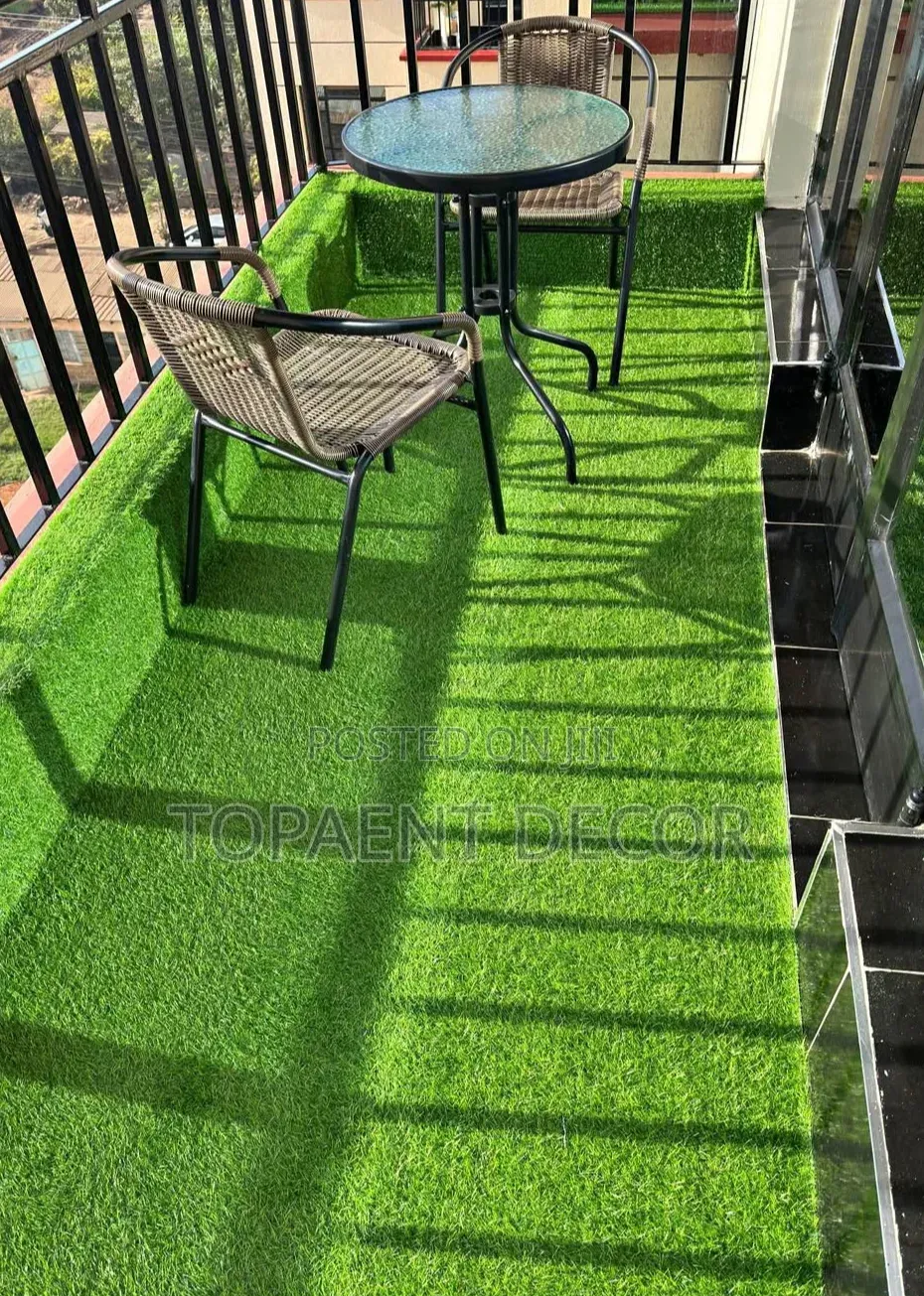 Nature Inspired Perfection, Balcony Artificial Green Grass Carpet