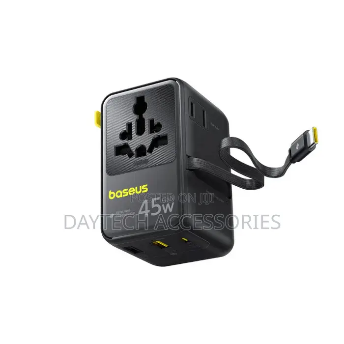 Baseus Picogo Ag11 Universal Travel Adapter 2ac+2u+2c 45w - Black