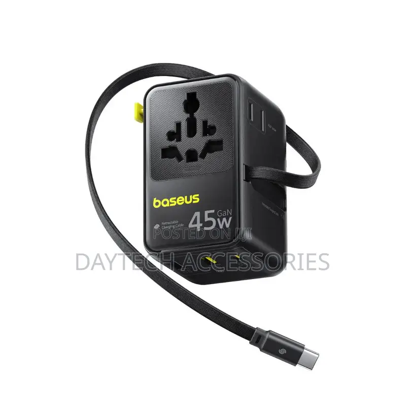 Baseus Picogo Ag11 Universal Travel Adapter 2ac+2u+2c 45w - Black