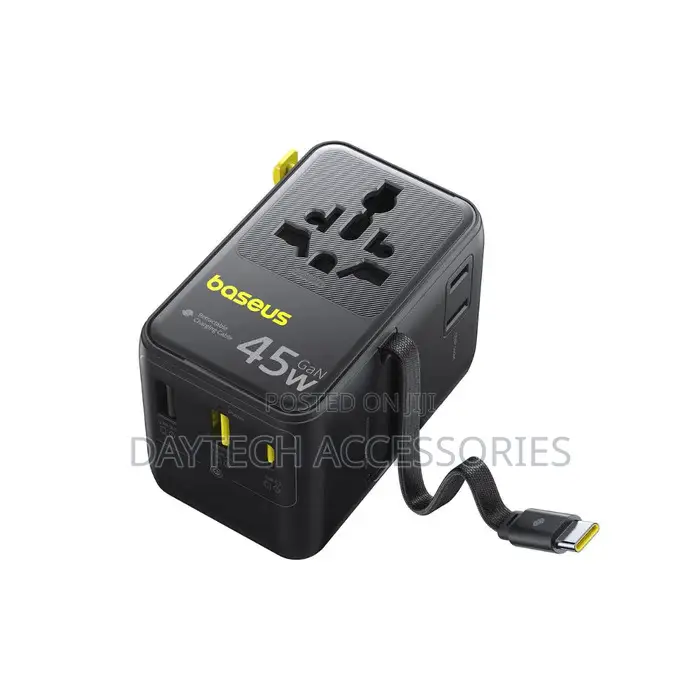 Baseus Picogo Ag11 Universal Travel Adapter 2ac+2u+2c 45w - Black