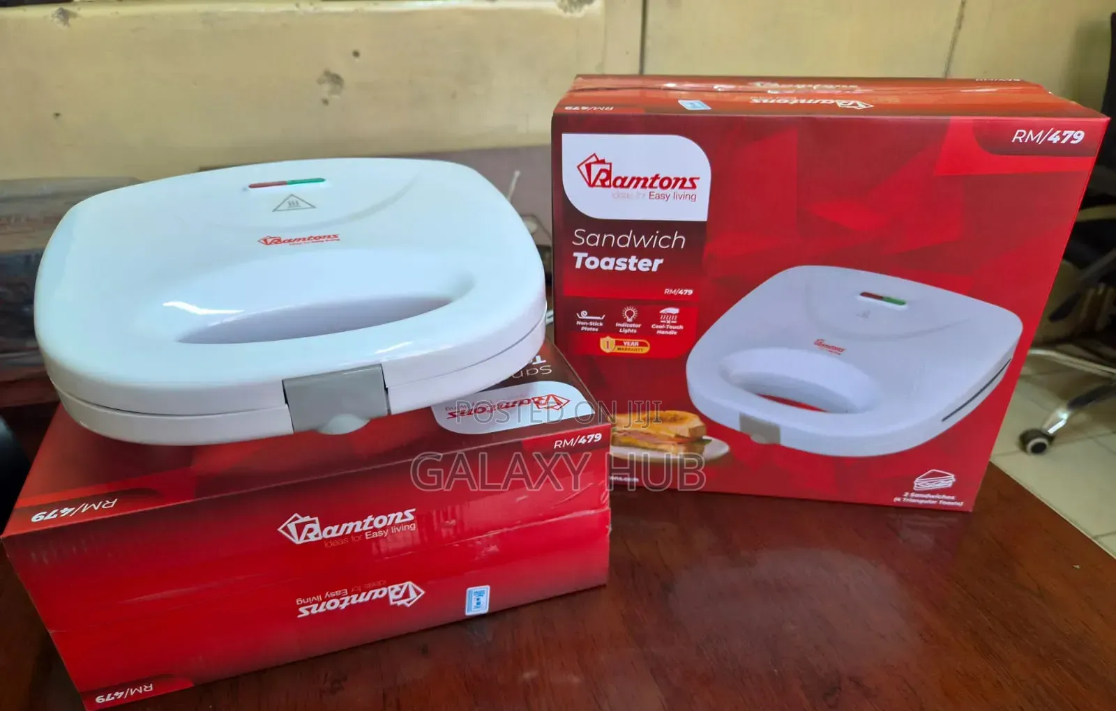 Ramtons Sandwich Maker 2slice White Rm479