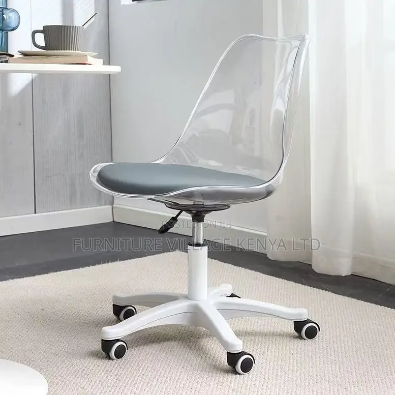 Ergonomic Transparent Swivel Office Chair