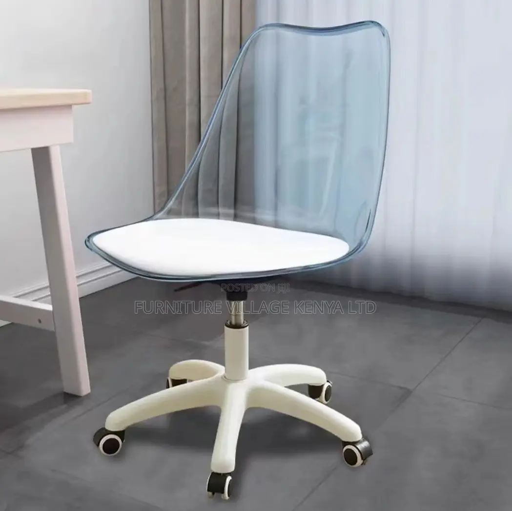 Ergonomic Transparent Swivel Office Chair
