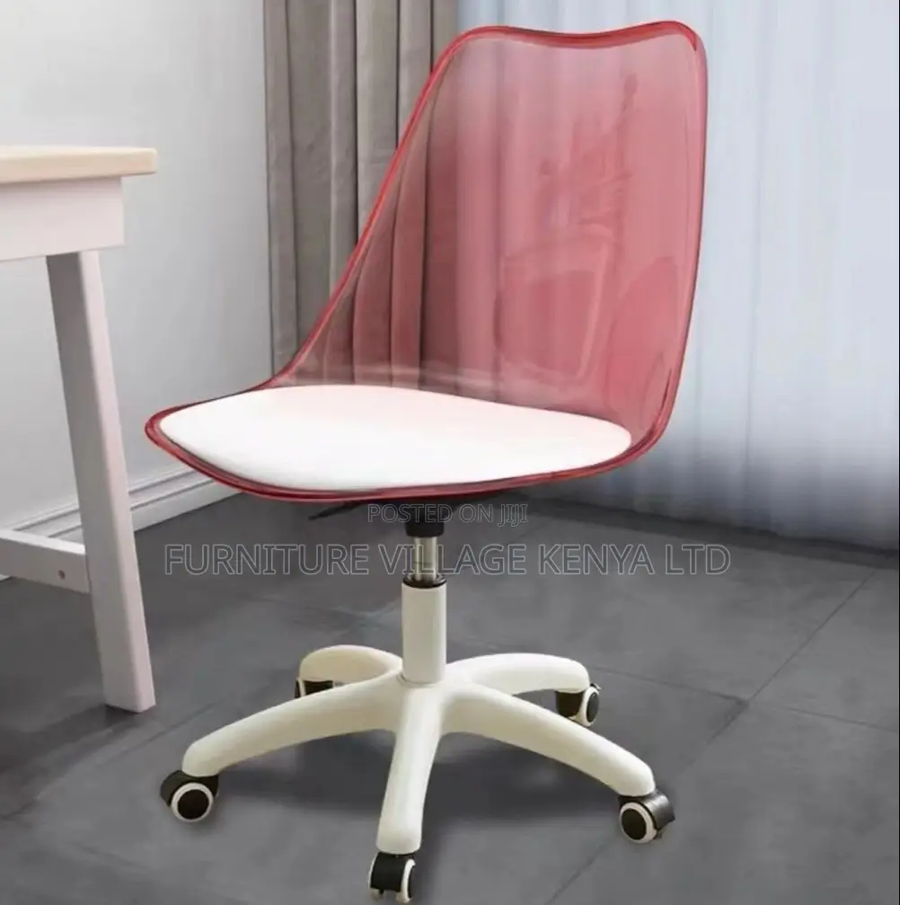 Ergonomic Transparent Swivel Office Chair