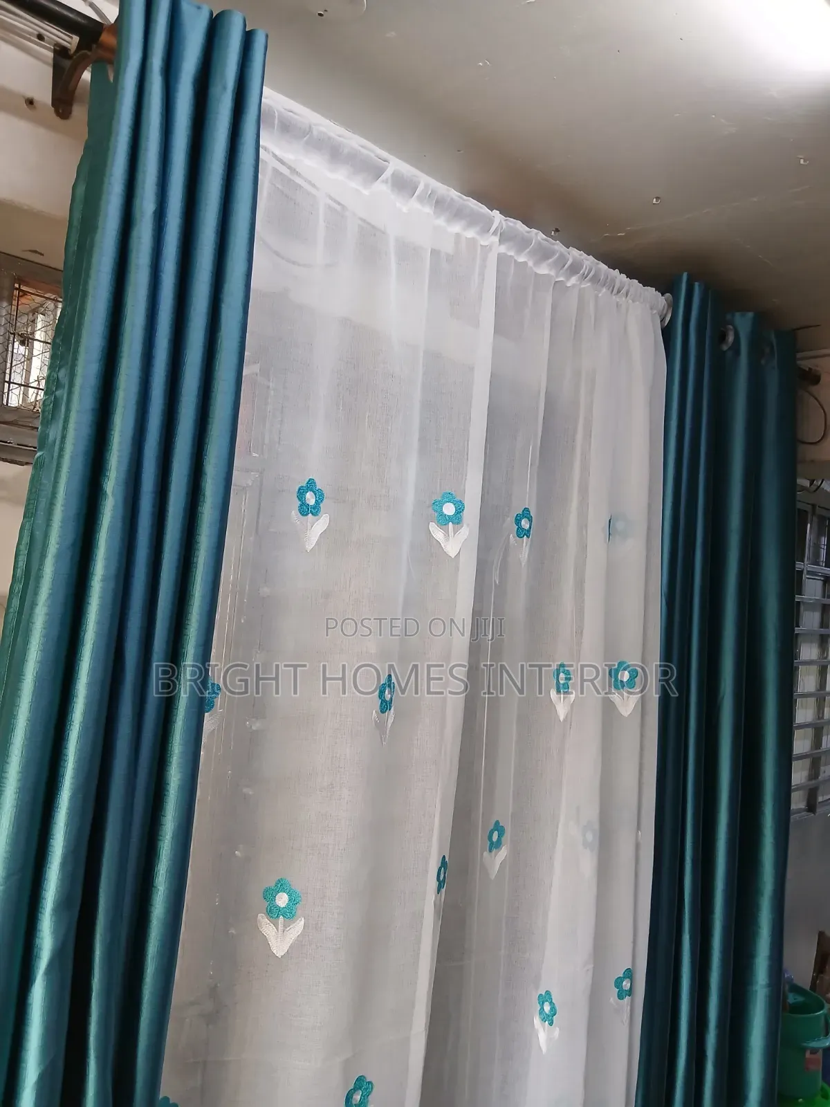 Turquoise Green Blackout Curtain Blackout Curtain