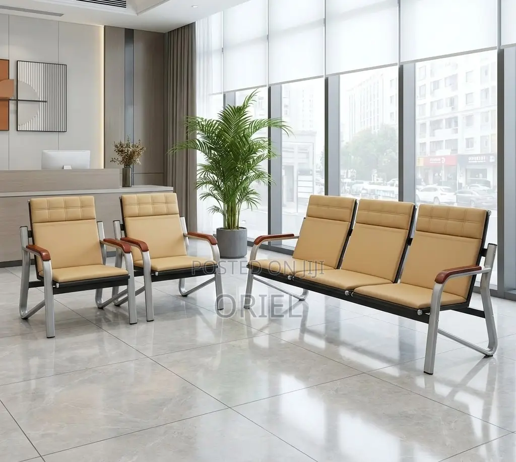 Office Bench : 5-Seater Office Lounge Waiting Bench