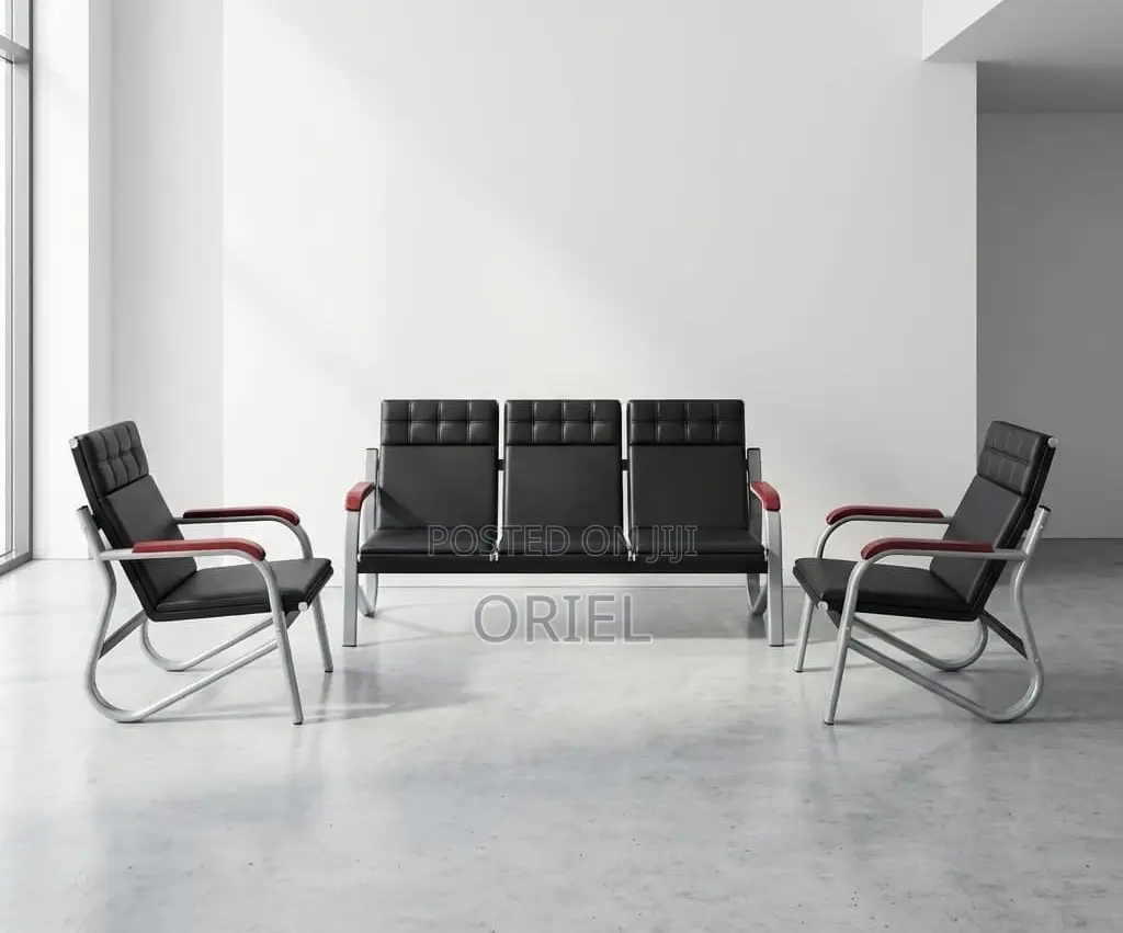Office Bench : 5-Seater Office Lounge Waiting Bench