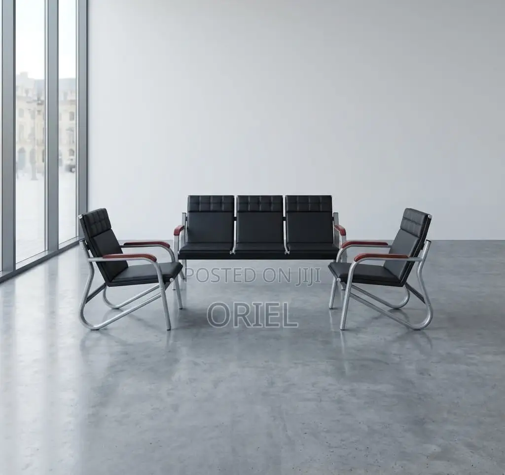 Office Bench : 5-Seater Office Lounge Waiting Bench