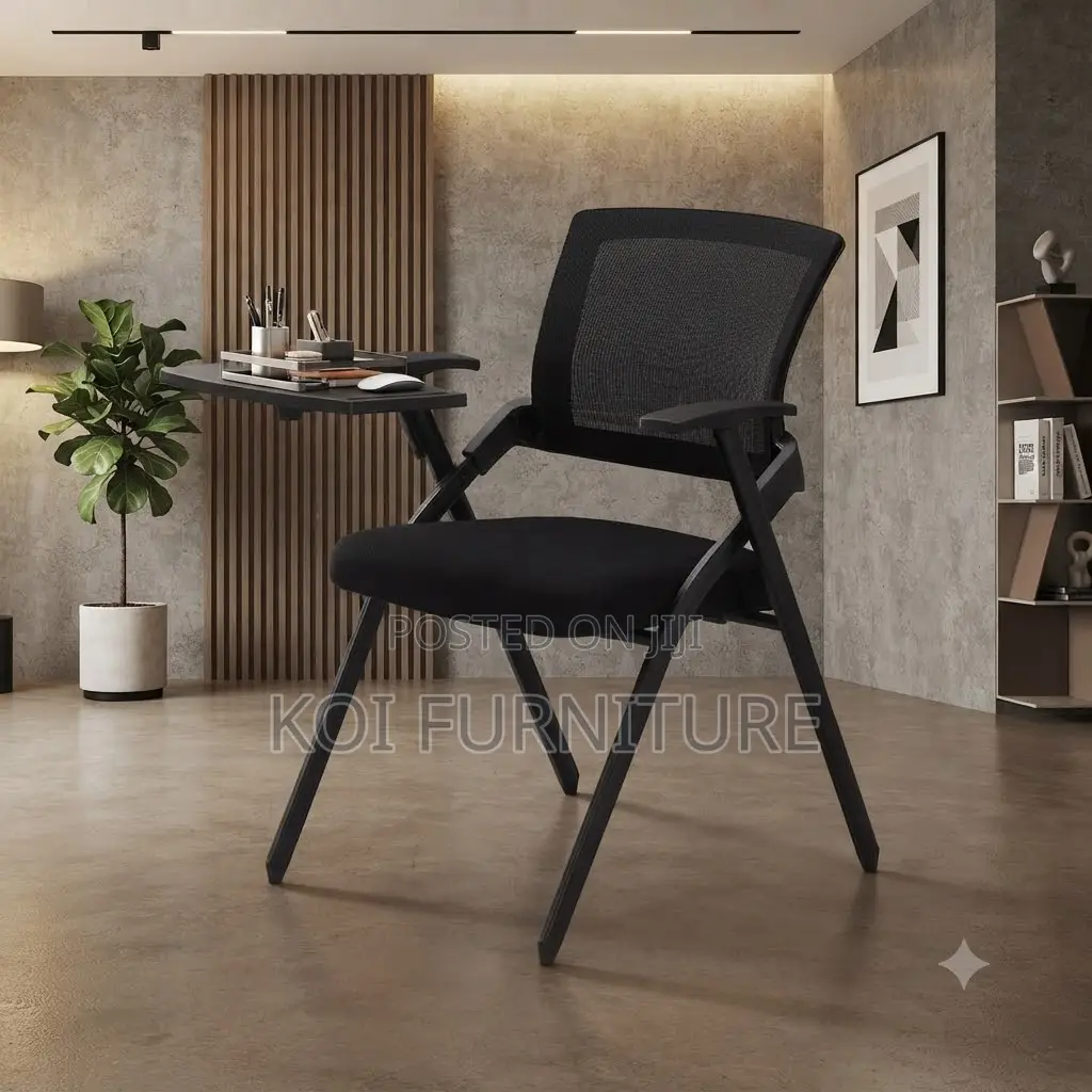 Office Chairs; Mid Backrest Plastic Chair With Pad Armrest