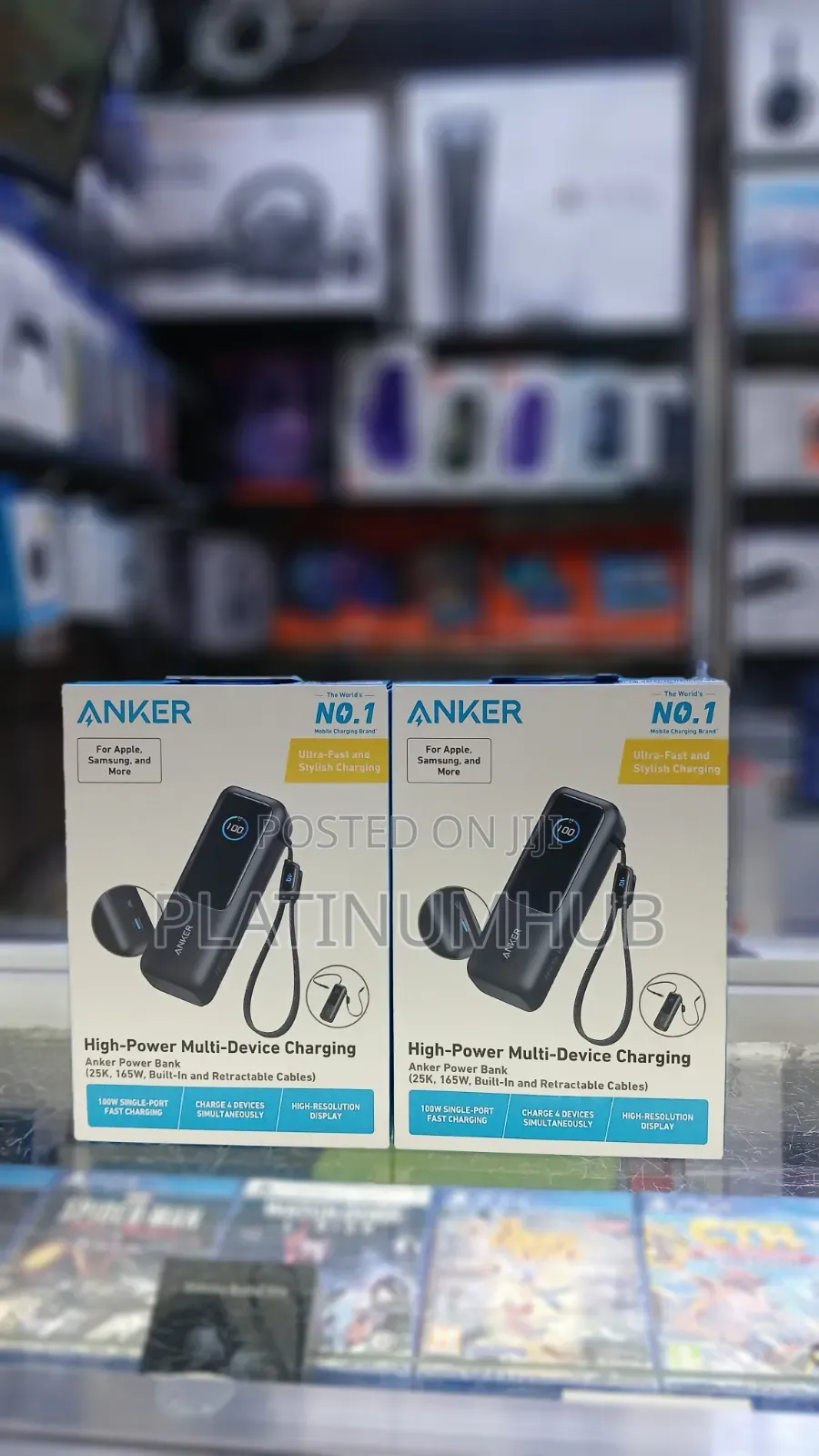 Anker Powerbank ,165watts Built-in Usb-C Cable