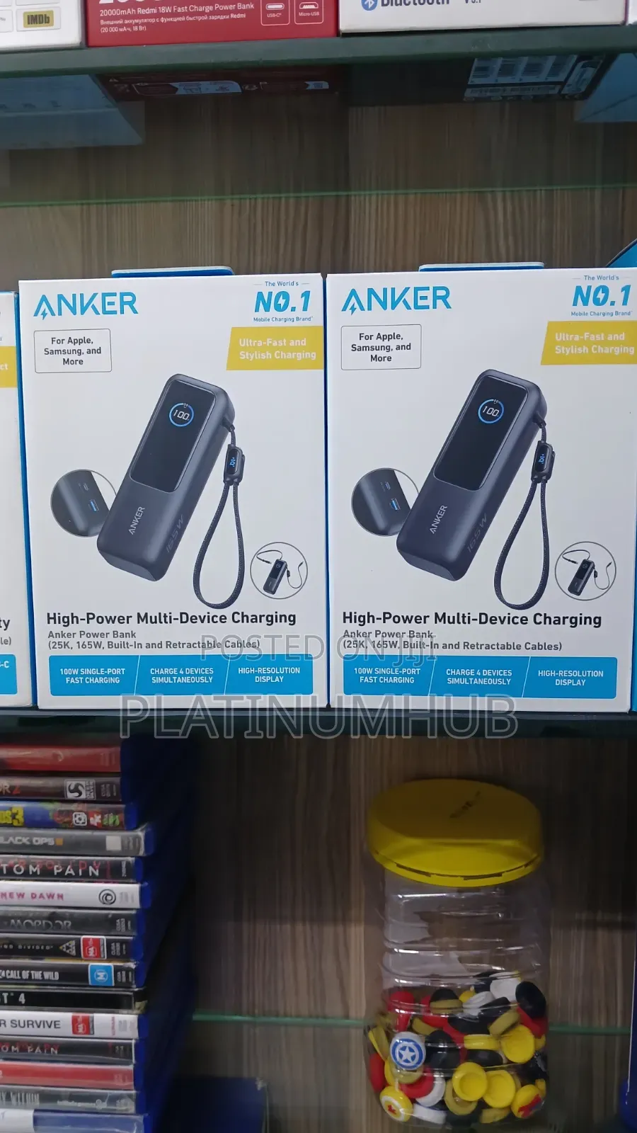 Anker Powerbank ,165watts Built-in Usb-C Cable